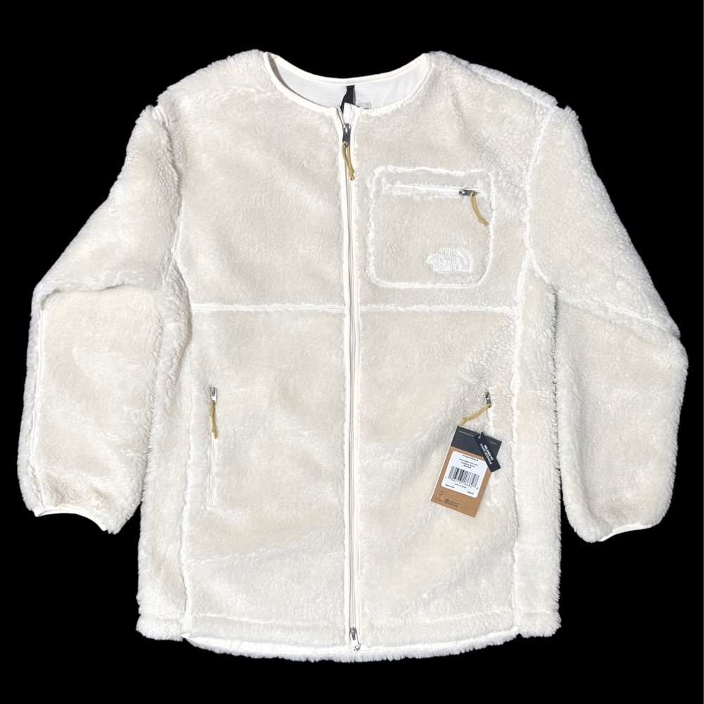 The North Face NWT Extreme Pile Full Zip Coat in Gardenia White - Picture 7 of 8